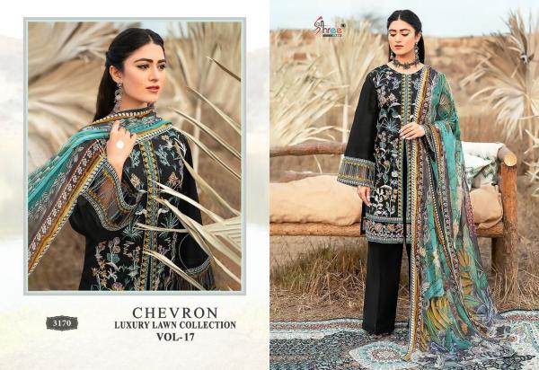 Shree Chevron Luxury Lawn Collection Vol 17 Cotton Dupatta 